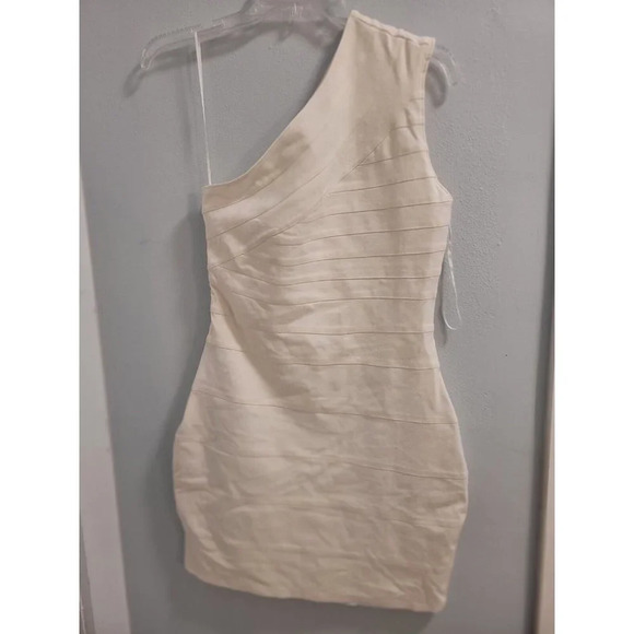 Express One Shoulder Womens Dress - Size Small- White - Picture 1 of 8